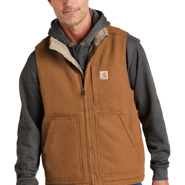 Sherpa Lined Mock Neck Vest Thumbnail
